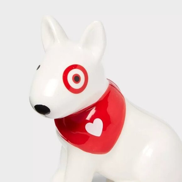 Target Spritz Valentine's Day Ceramic Bullseye Dog & Heart Shopping Cart - Picture 3 of 9